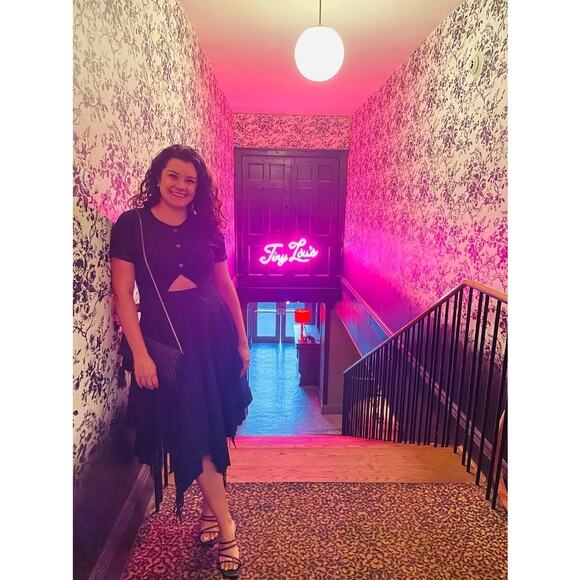 BIBHU MOHAPATRA x RTR Black Poplin Fringe Western Mid Cutout Dress Size 8 - Picture 7 of 8